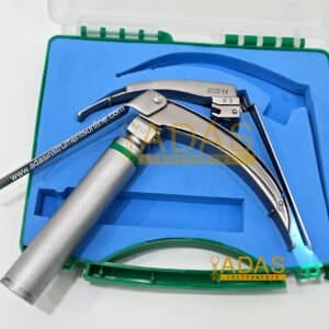 McCoy Fiber Optic Flex Tip Laryngoscope Set of 2 Blades & LED Handle