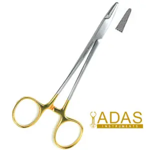Baumgartner Needle Holder – 140mm (5-1/2″) with TC Serrated Jaws