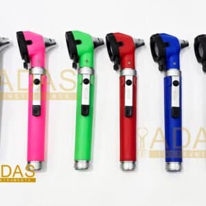 Mini Fiber Optic Otoscope Plastic Body – Pocket ENT Otoscope with 10 Plastic Cannula and Pouch